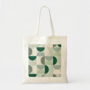 Tote Bag Mid Century Modern Abstract Pattern Sage Green