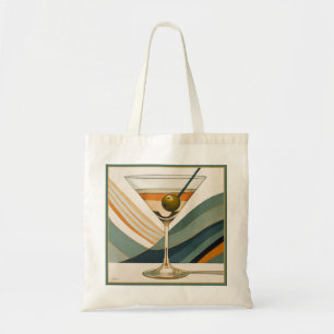 Tote Bag Mid Century Modern Martini Cocktail Heure