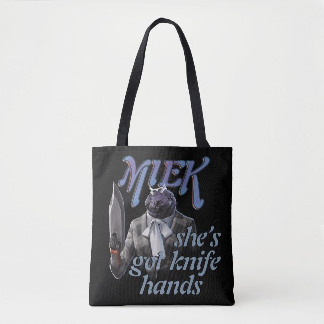 Tote Bag Miek - Elle a des mains couteaux (Devant)