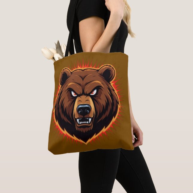 Tote Bag Mighty Bear – Raw Strength of Nature (De près)