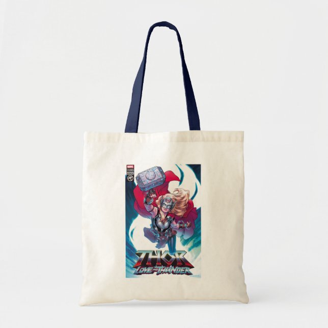 Tote Bag Mighty Thor Mjölnir Hommage de couverture comique (Devant)