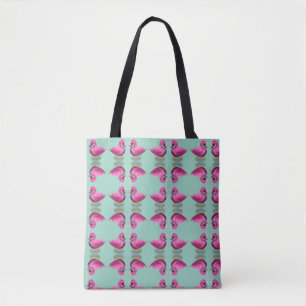Tote Bag Mignon Canard Rose Kawaii & Art pour Nurserie à Cœ