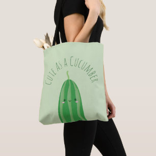 Tote Bag Mignon comme concombre Kawaii drôle Cutecumber