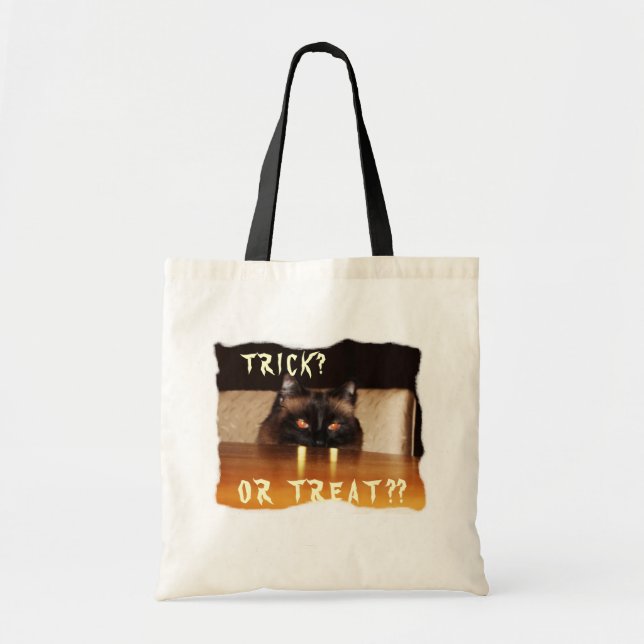 Tote Bag Mignon, drôle, chat de vampire (Devant)