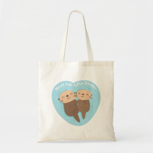 Tote Bag Mignon fait pour chaque cœur de loutre amour jeu d
