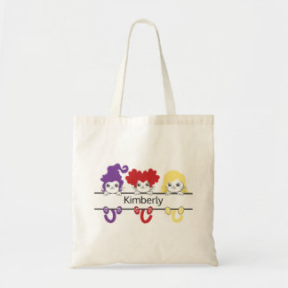 Tote Bag Mignon Monogramme de Nom de Chats Sœurs Sorcières 