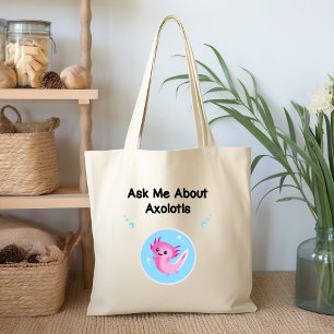 Tote Bag mignon violet me demander Axolotls Salamander
