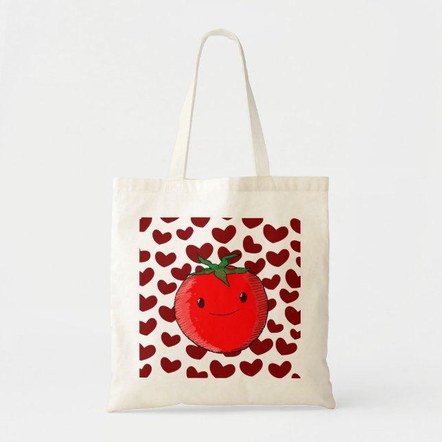 Tote Bag Mignonette Cartoon Tomato Lover (Devant)