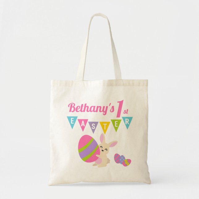 Tote Bag Mignonne 1er lapin de Pâques (Devant)