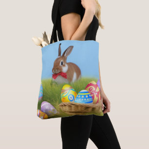 Tote Bag Mignonne Bunnyfor Pâques pour une humeur positive