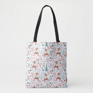 Tote Bag Mignonne cerf en Forêt Whimsical Noël Motif