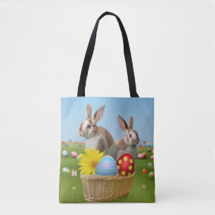 Tote Bag Mignonne lapin de Pâques pour une humeur positive
