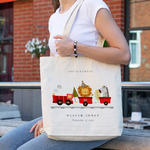 Tote Bag Mignonne Red Woodland Animal Train N'Importe Quel 