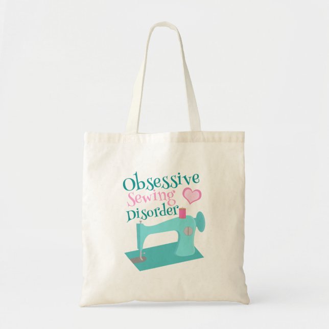 Tote Bag Mignonne Seamstress Obsessive trouble de couture (Devant)