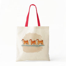 mignonne shiba inu marchant en ligne t-shirt