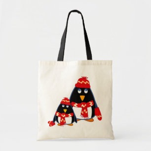 Tote Bag Mignons Petits Pingouins. Cadeau de Noël