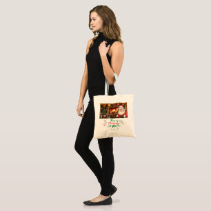 Tote Bag Mikitiez classe whitechristmas lumière jollyholly