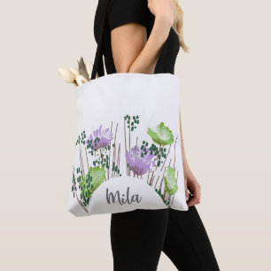 Tote Bag Mila Floral Monogramme
