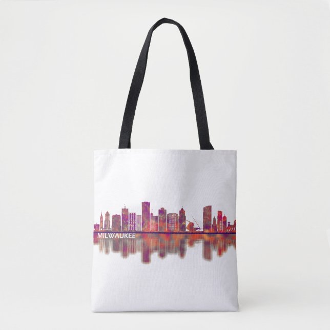 Tote Bag Milwaukee Wisconsin Skyline (Devant)