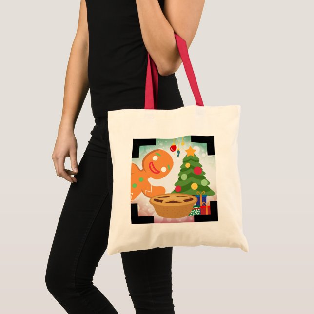 Tote Bag Mince Pie photo de Gingerbread Man. (Devant (produit))