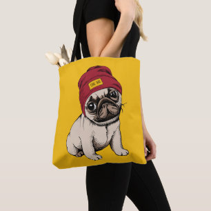 Tote Bag Mini carlin de hippie de chiot