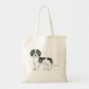 Tote Bag Mini Goldendoodle de couleur parti noir dessin ani
