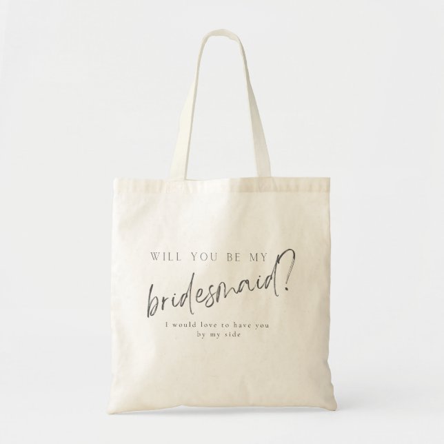 Tote Bag Minimal de la typographie moderne Mariage Bridesma (Devant)
