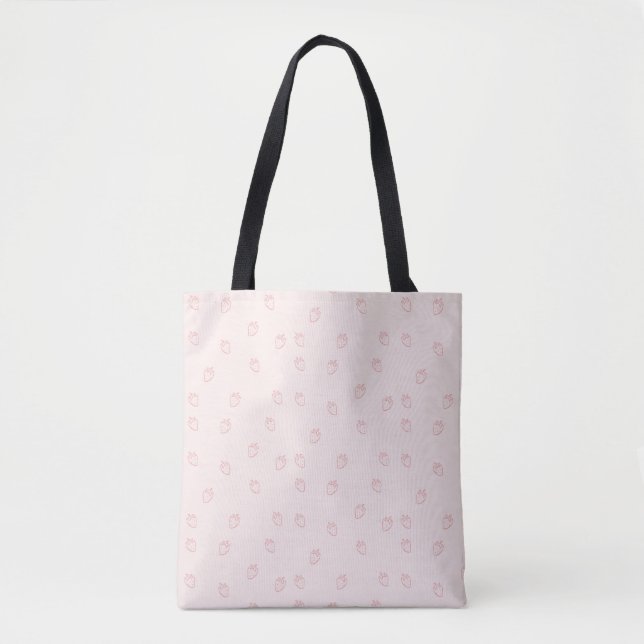 Tote Bag Minimalisme de la fraise (Devant)