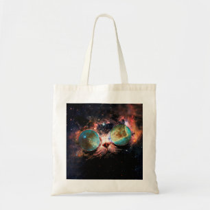 Tote Bag Minimalist cat with sung in space