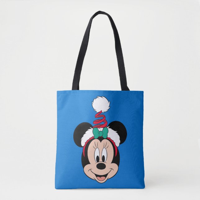 Tote Bag Minnie | Casquette de Noël mignon (Devant)