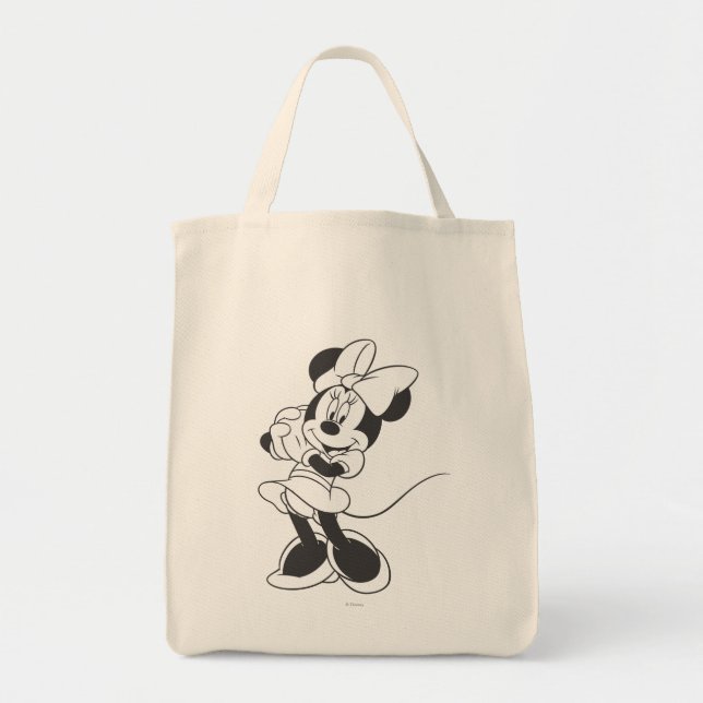 Tote Bag Minnie classique | Noir et blanc (Devant)