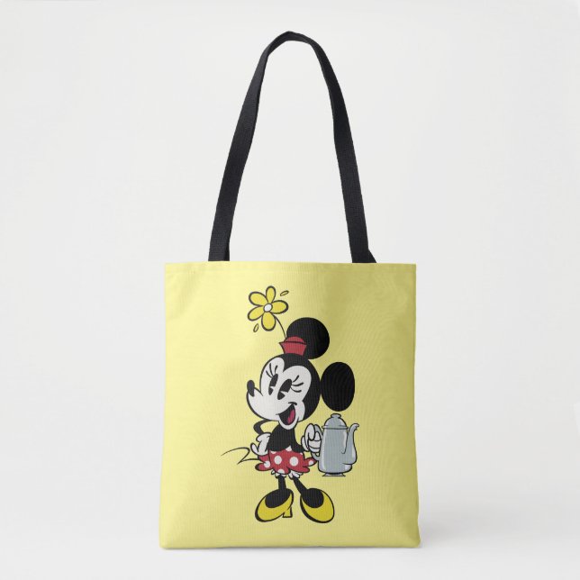 Tote Bag Minnie française | Minnie avec théière (Devant)