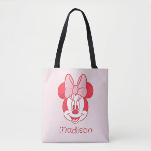 Tote Bag Minnie Mouse douce visage à l'arc ligne artistique