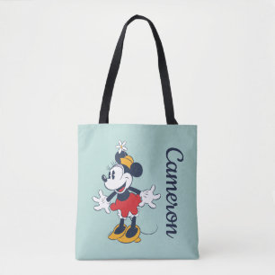 Tote Bag Minnie   Pose Casquette Fun Flower