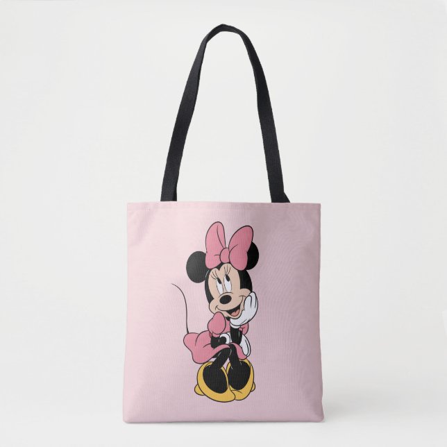 Tote Bag Minnie | Poster en rose (Devant)
