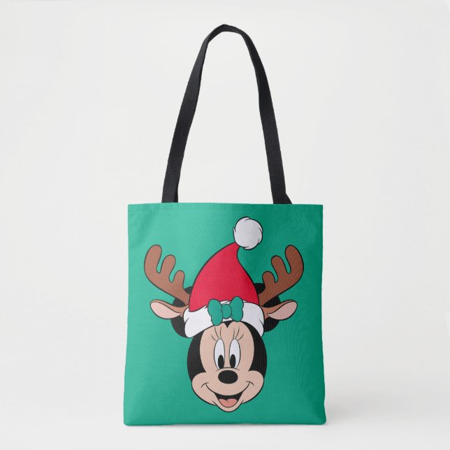 Tote Bag Minnie | Reindeer Ears & Santa Hat (Devant)
