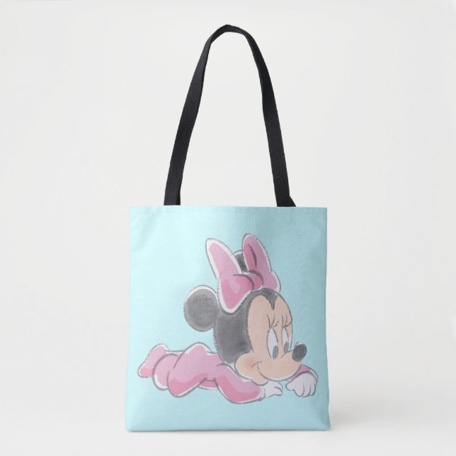 Tote Bag Minnie souris bébé | Pyjamas roses (Devant)