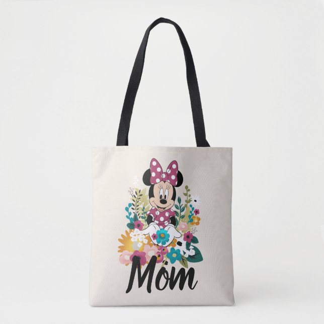 Tote Bag Minnie Souris - Fleurs pour maman (Devant)