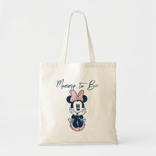 Tote Bag Minnie Souris rose et Baby shower bleu (Devant)
