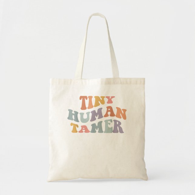 Tote Bag Minuscule Tamer Humain Funny Enseignant Sarcastiqu (Devant)