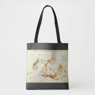 Tote Bag Miroir d'Urania, Carte céleste d'astronomie vintag