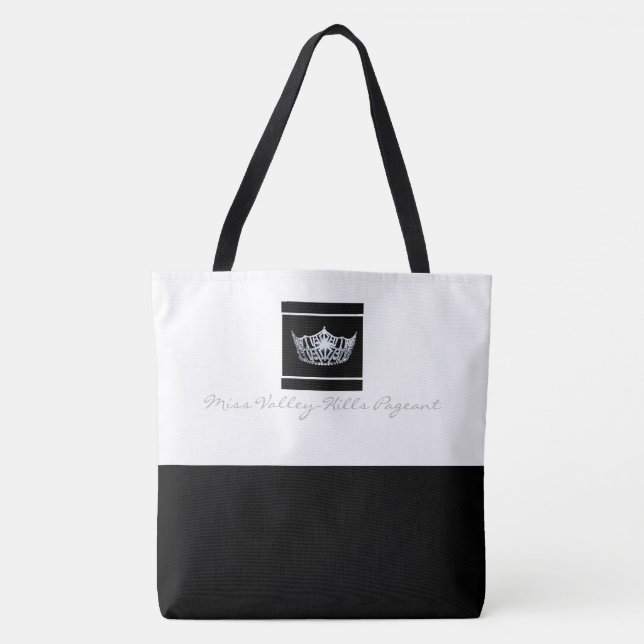 Tote Bag Miss America style Black Bottom Crown Fourre-tout (Devant)