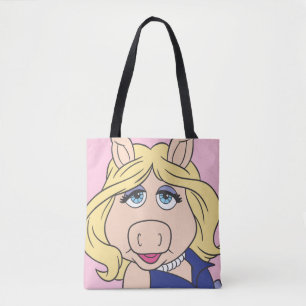 Tote Bag Miss Piggy en robe violette