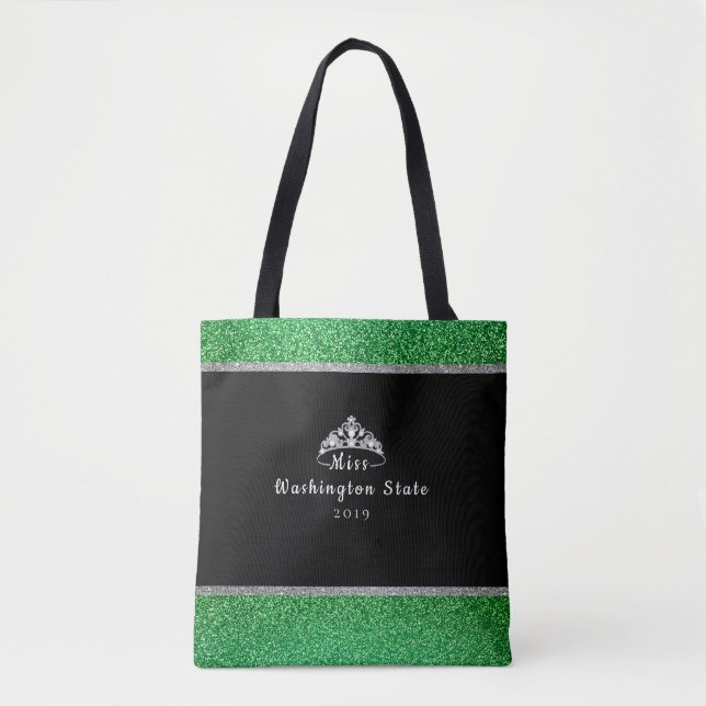 Tote Bag Miss USA Crown Titre personnalisé (Devant)