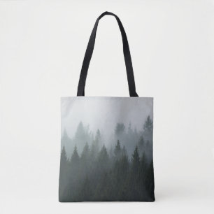 Tote Bag Misty Mountain Forest Brouillard d'automne