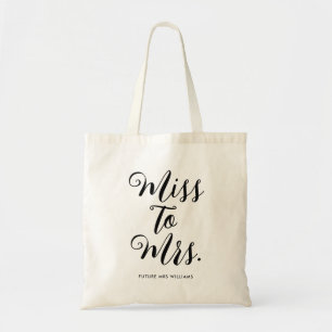 Tote Bag Mlle à Mme Modern Fête des mariées Bachelorette