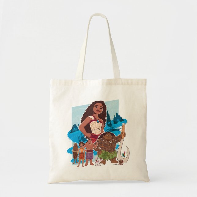 Tote Bag Moana & Crew vole au-delà de l'Horizon (Devant)