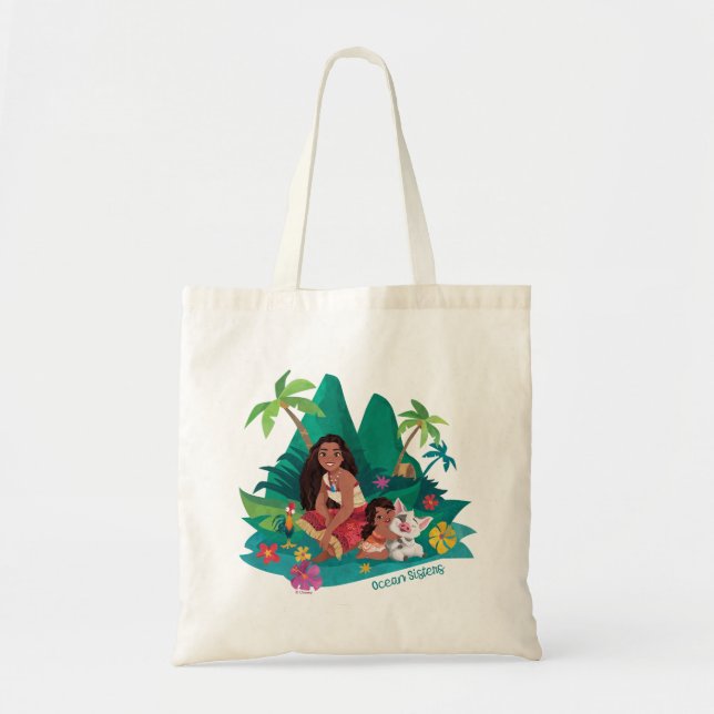 Tote Bag Moana et Simea Ocean Sisters (Devant)