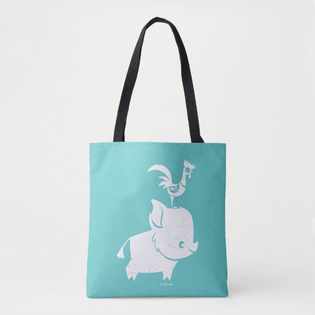 Tote Bag Moana| Pua & Heihei - Silhouette (Devant)