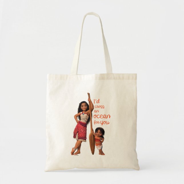 Tote Bag Moana & Simea : Je traverserais un océan pour vous (Devant)
